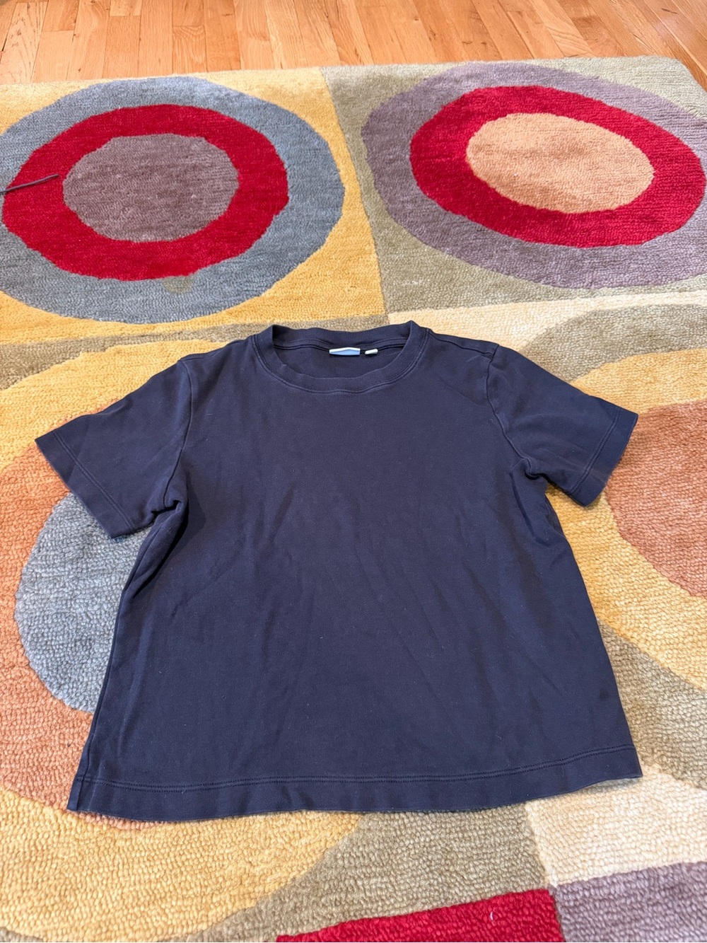 Aritzia Babaton Black Basic Short Sleeve Tee Shirt Crewneck 100% Cotton Size XS